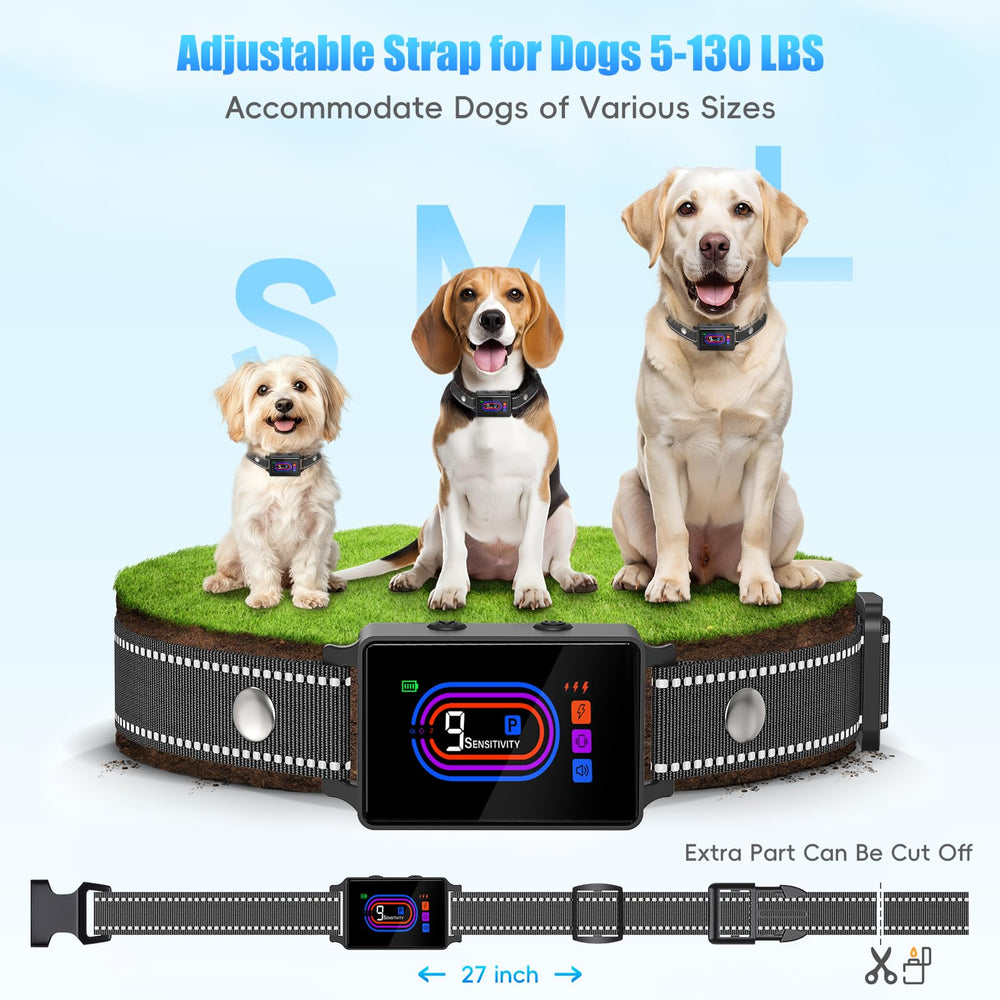 Yipilu bark collar adjustable range 8-27 inches on display