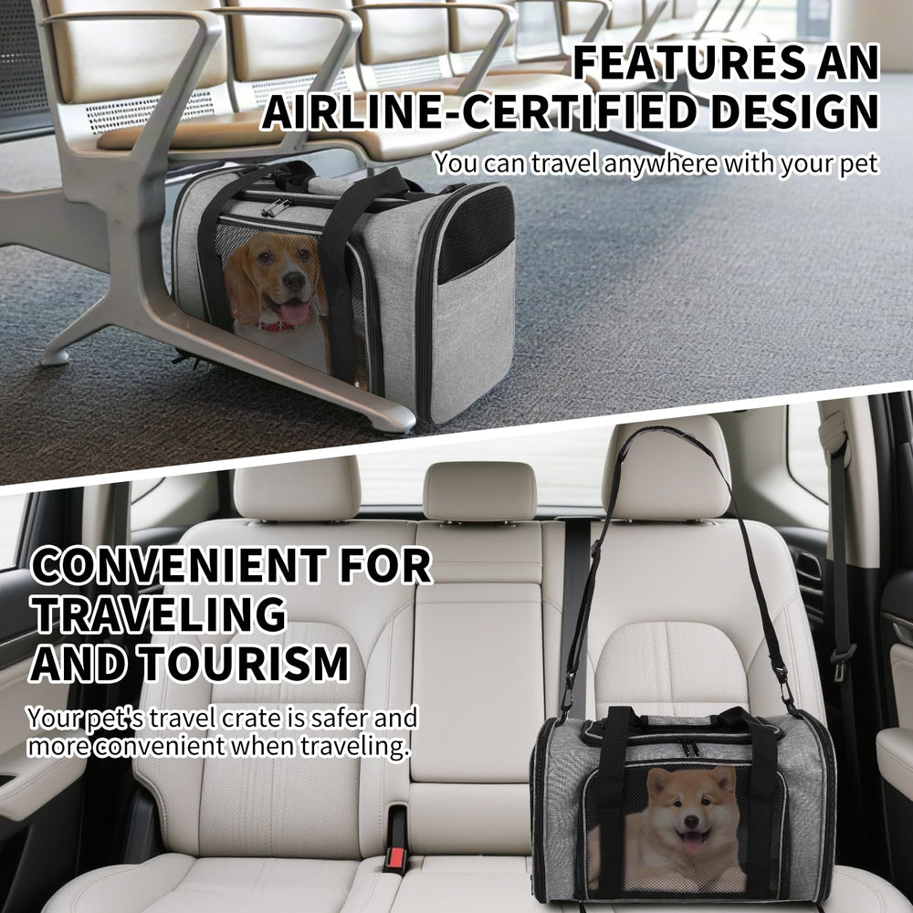 Yipincover carrier with anti-escape zippers for secure travel
