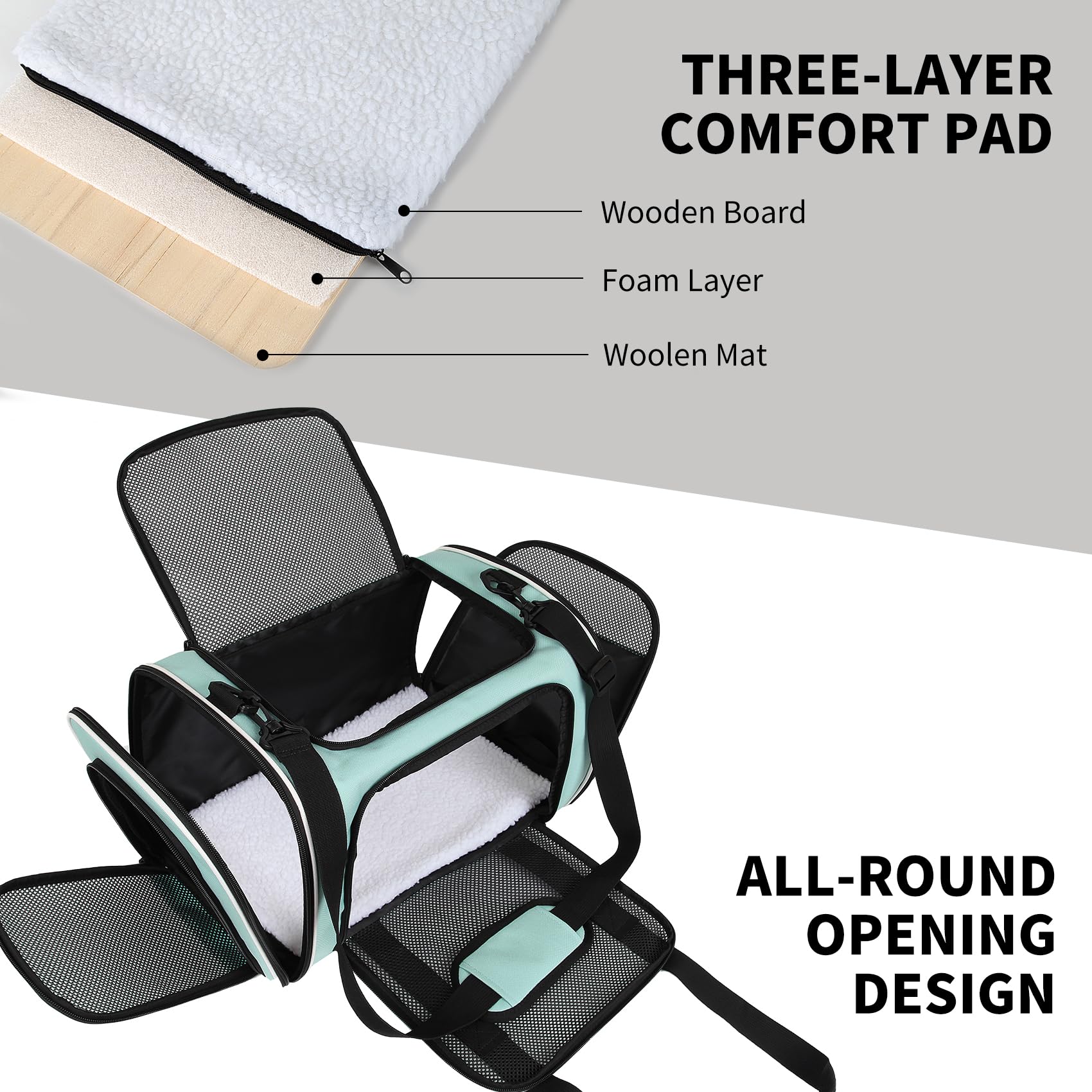 Yipincover carrier top-entry design for easy access during travel