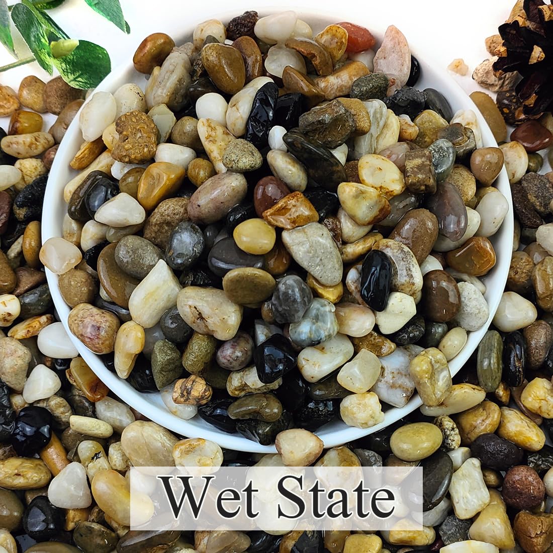YISZM polished pebbles for aquarium beautify tanks safely