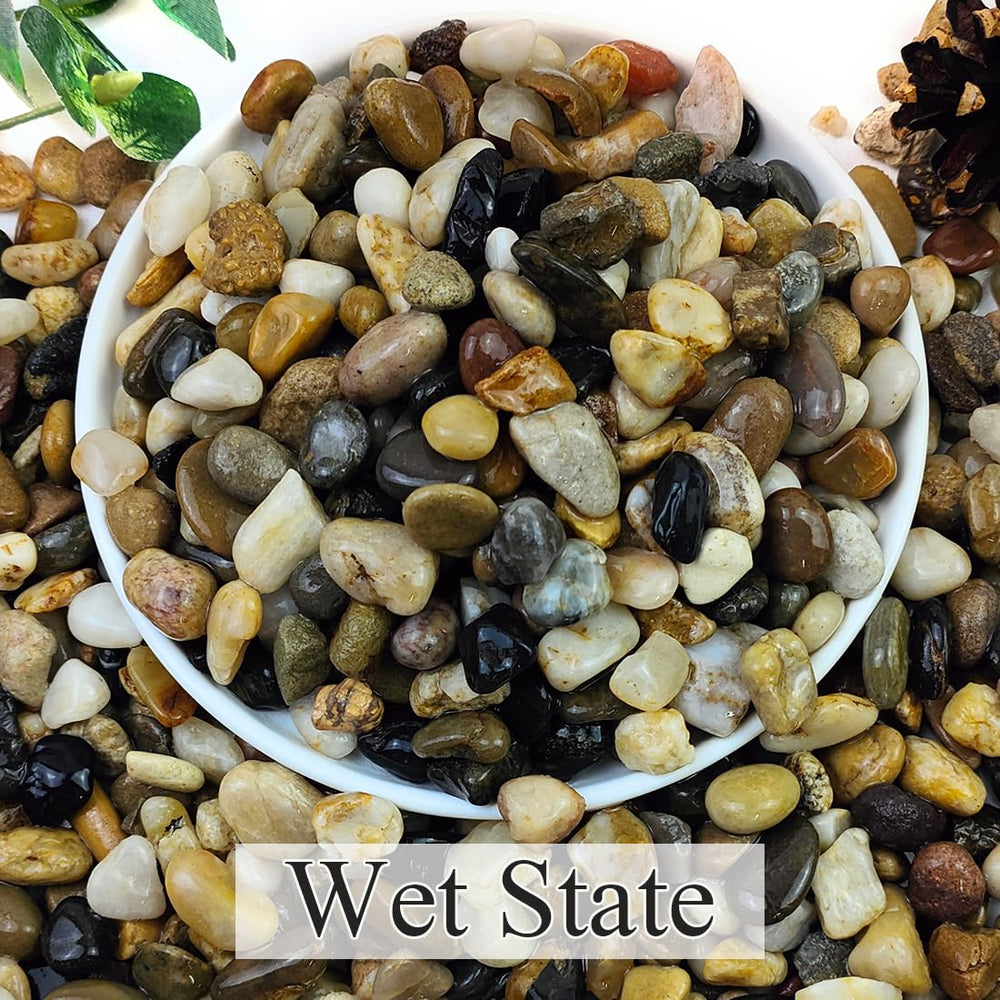 YISZM polished pebbles for aquarium beautify tanks safely