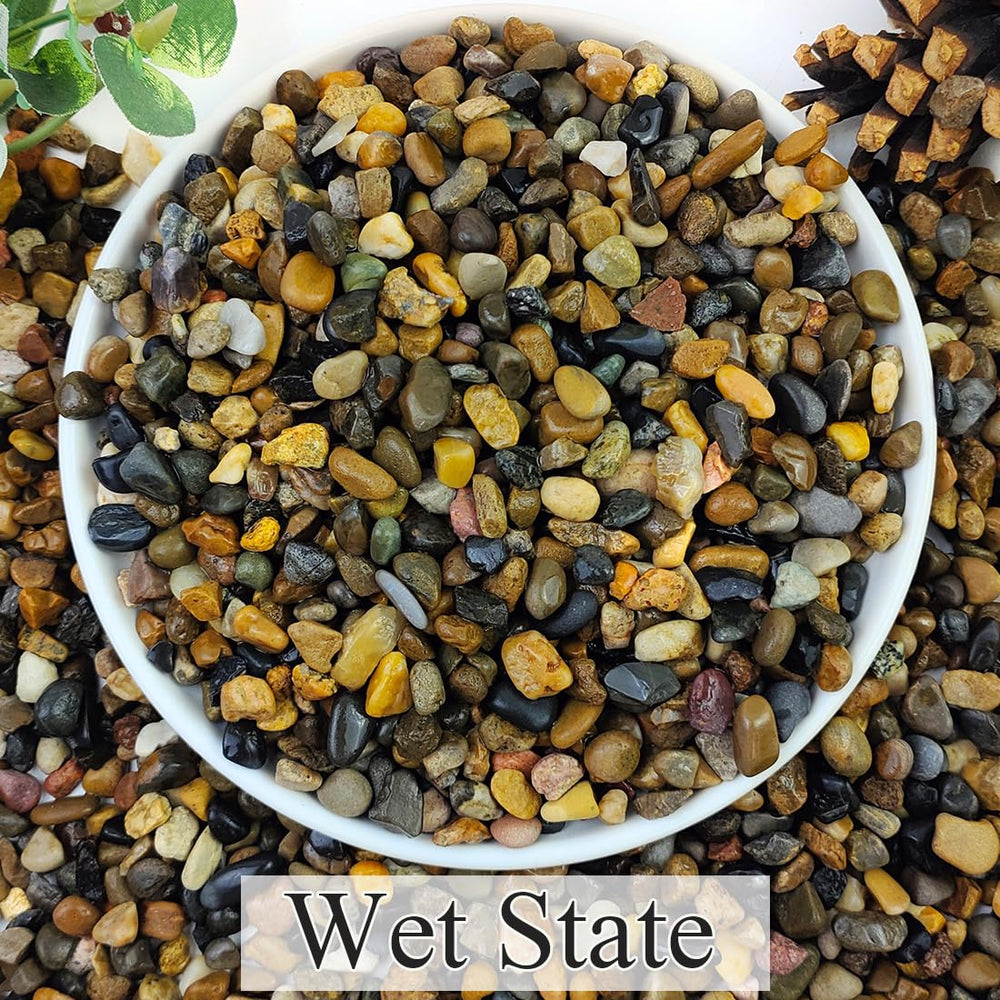 YISZM aquarium gravel 1/4-inch natural stones for fish tanks.