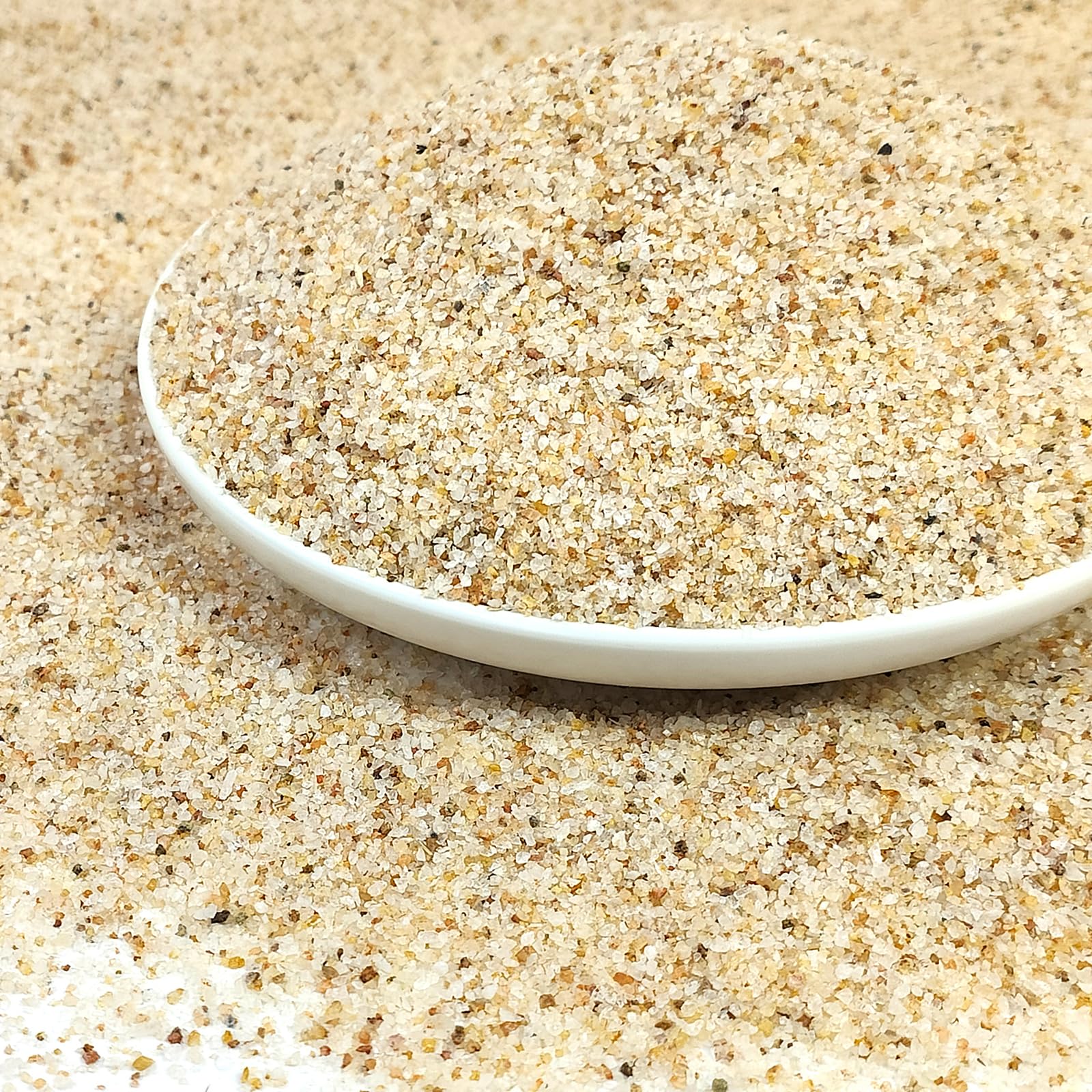 YISZM beige aquarium sand close-up showing fine grains for natural substrate