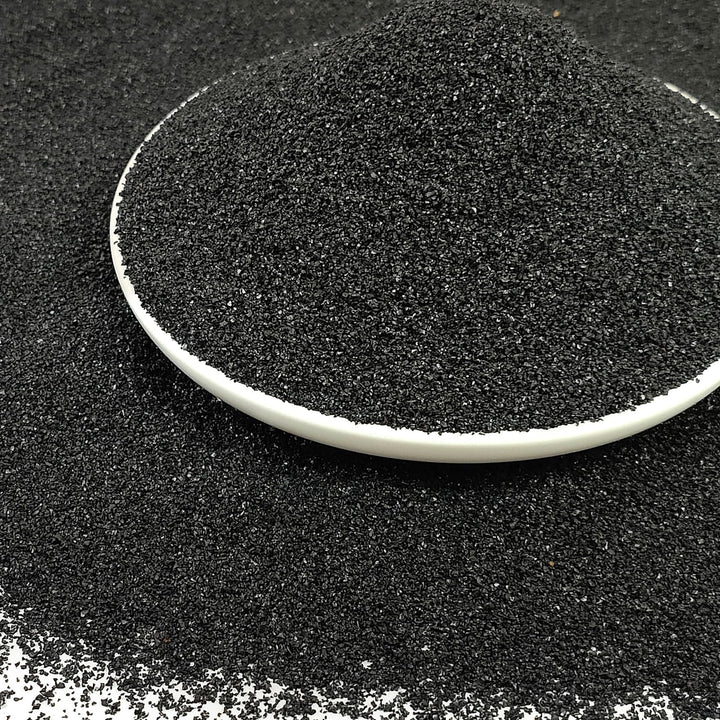 YISZM black aquarium sand close-up texture for natural seabed effect