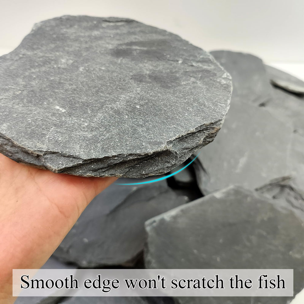 YISZM slate rock close-up highlights unique color patterns in tanks