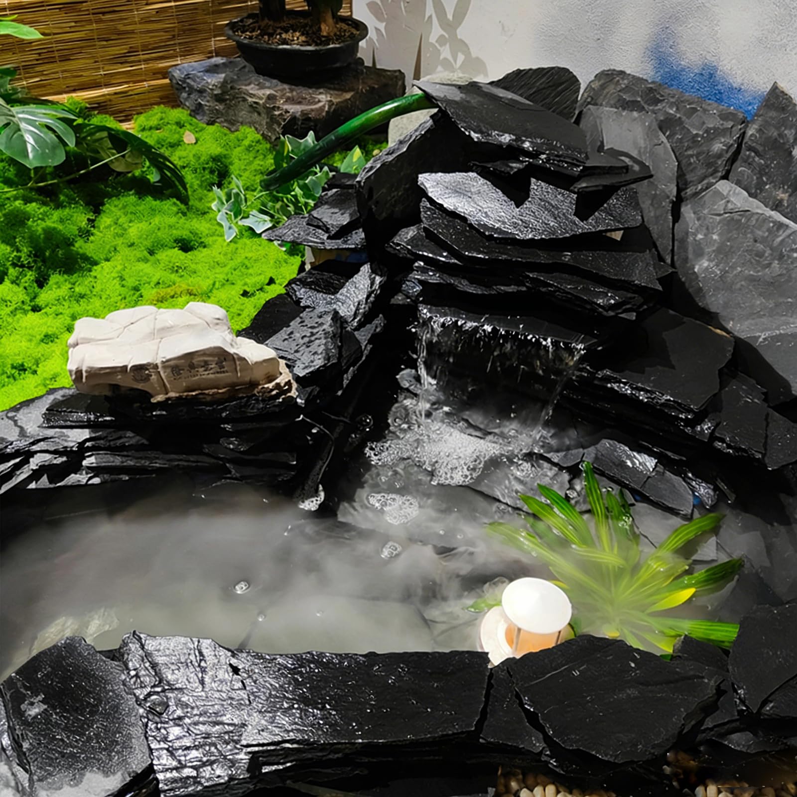 YISZM slate rock outdoor decor offers natural texture and appeal