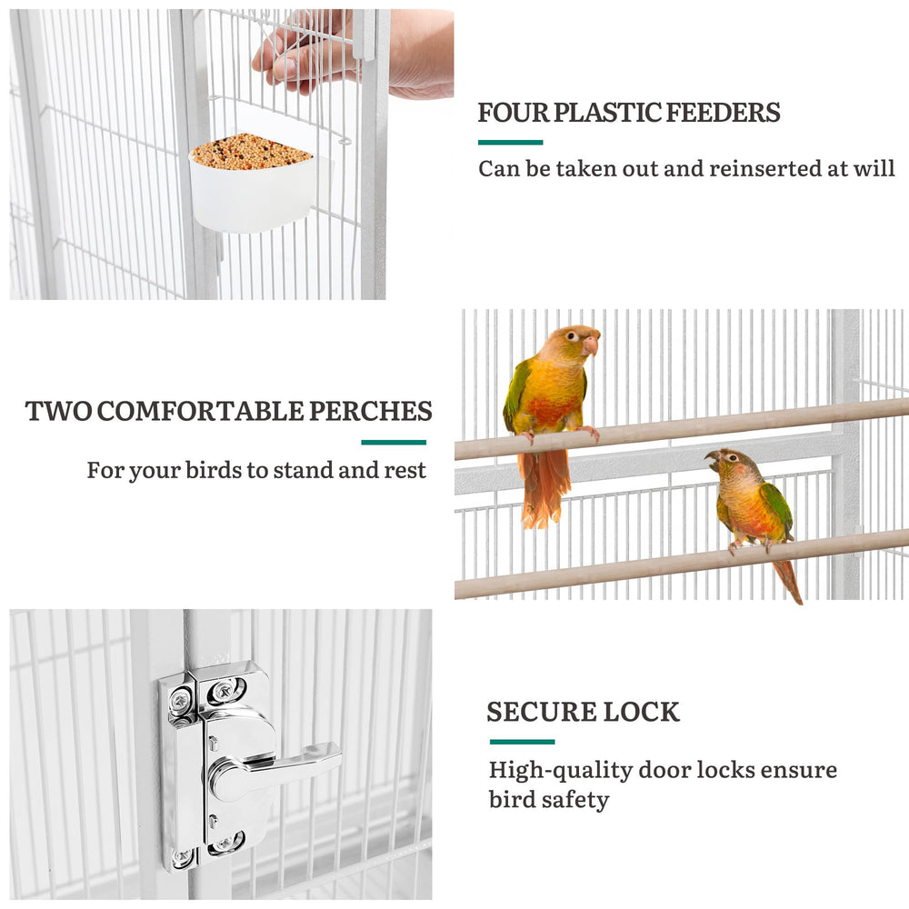 YITAHOME spacious cage for 2–3 birds with ample room to perch