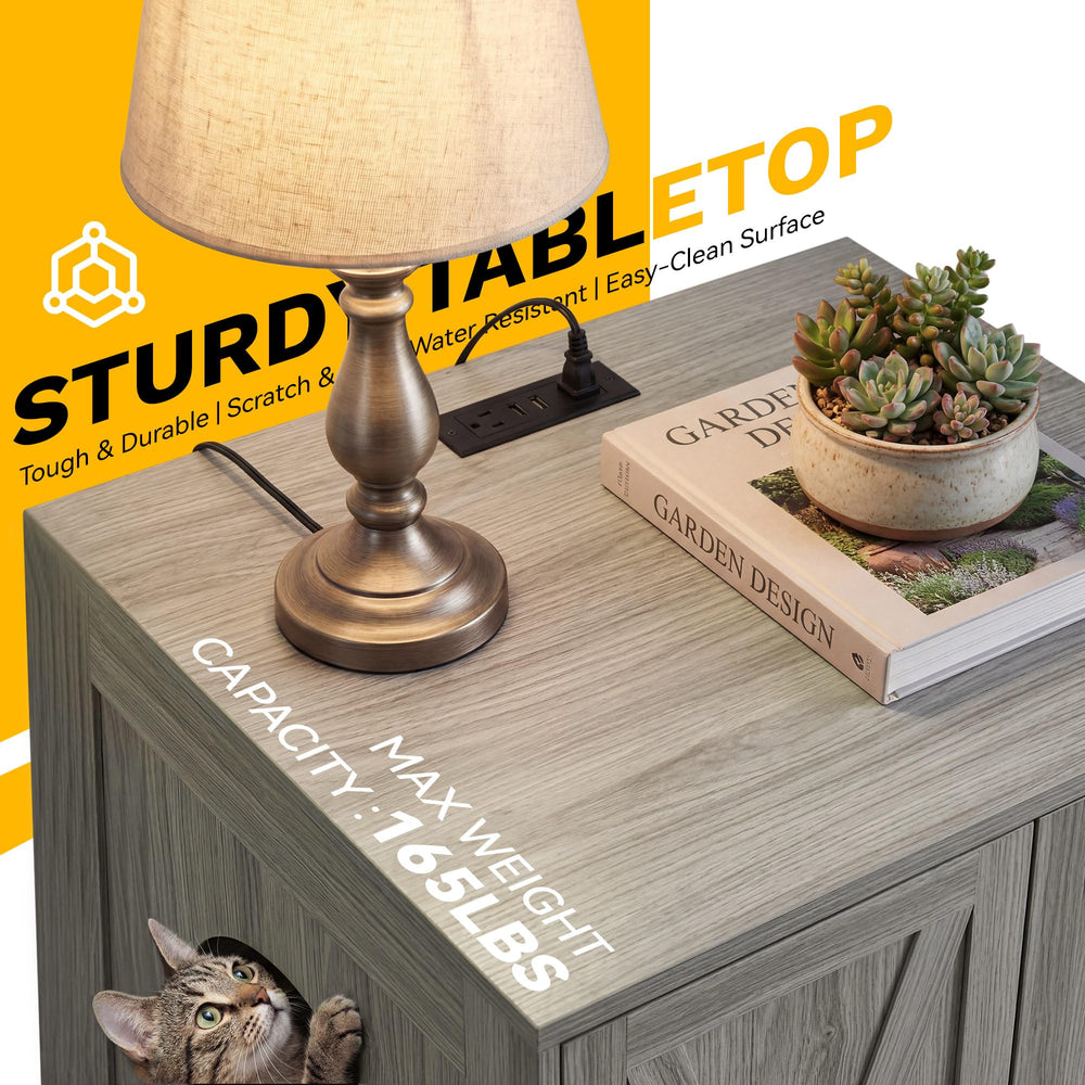 YITAHOME durable wooden cabinet resists scratches and spills.
