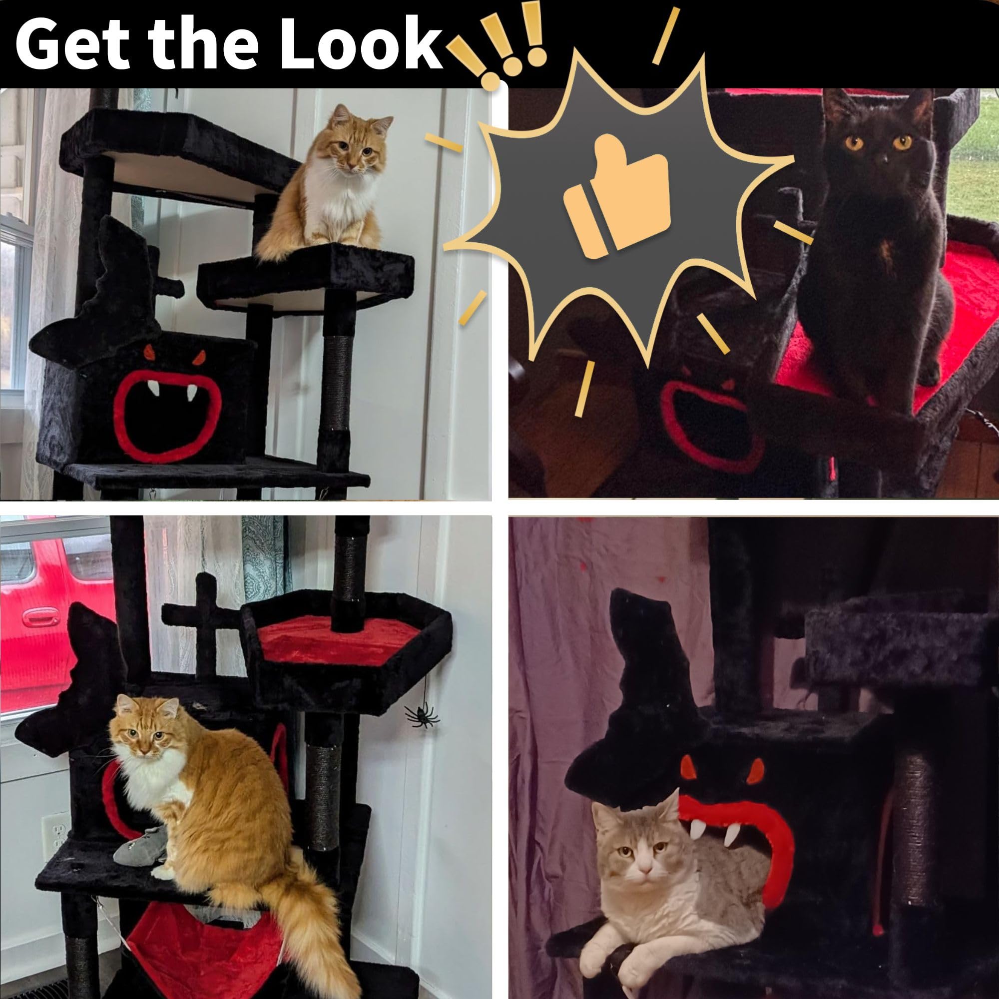 YITAHOME Gothic Cat Tree demon condo invites exploration and retreat