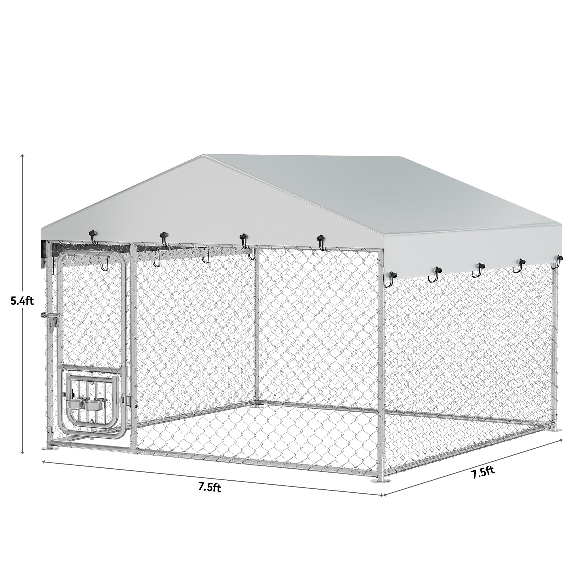 YITAHOME heavy-duty dog cage with secure locking for safety.