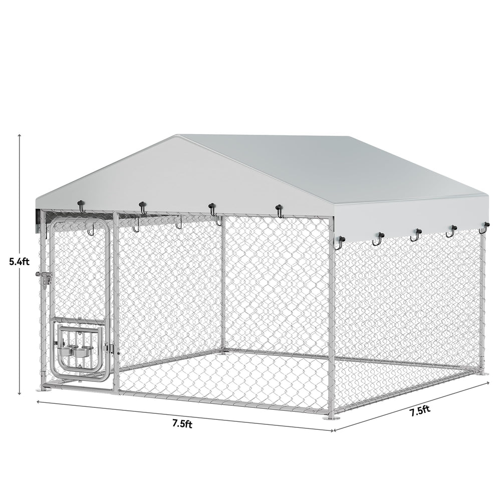 YITAHOME heavy-duty dog cage with secure locking for safety.