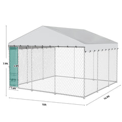 YITAHOME kennel anchored with ground stakes for stability