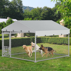YITAHOME outdoor kennel with roof, durable shelter for large dogs.