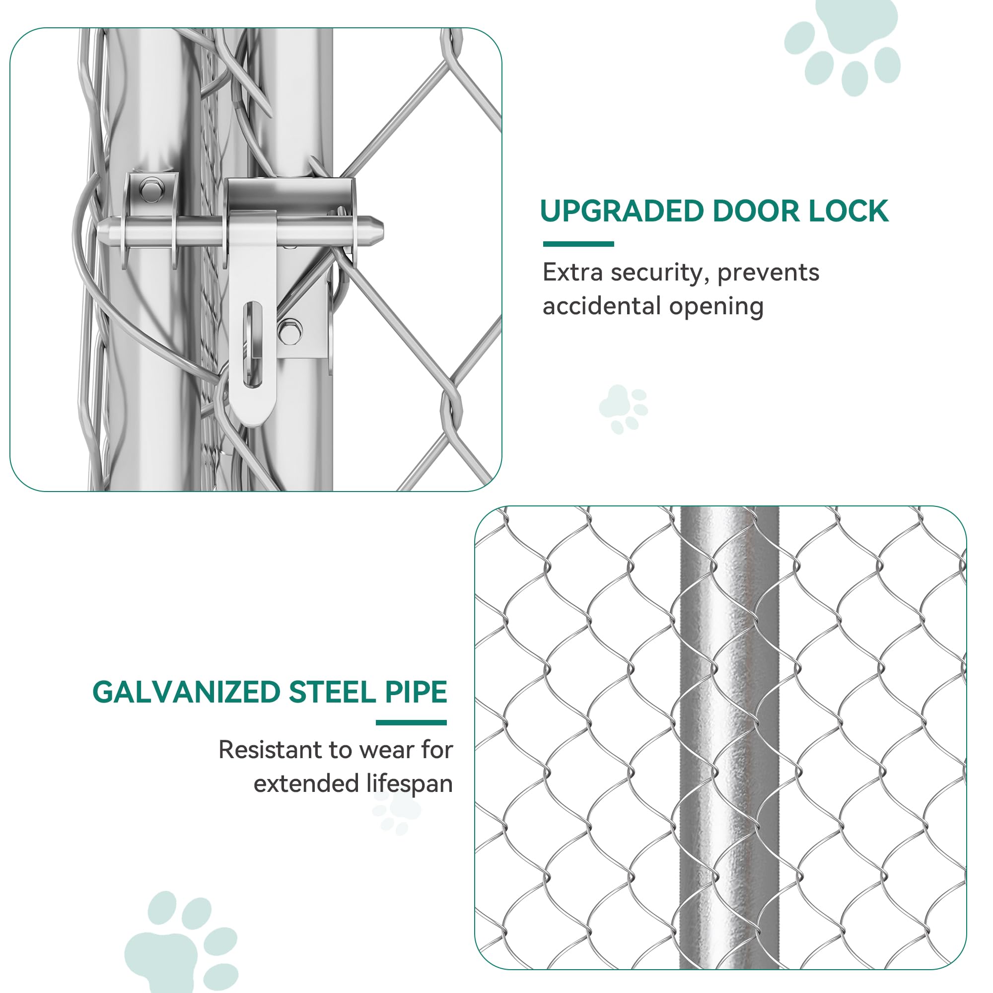 Weather-ready cover shields YITAHOME kennel from rain and sun