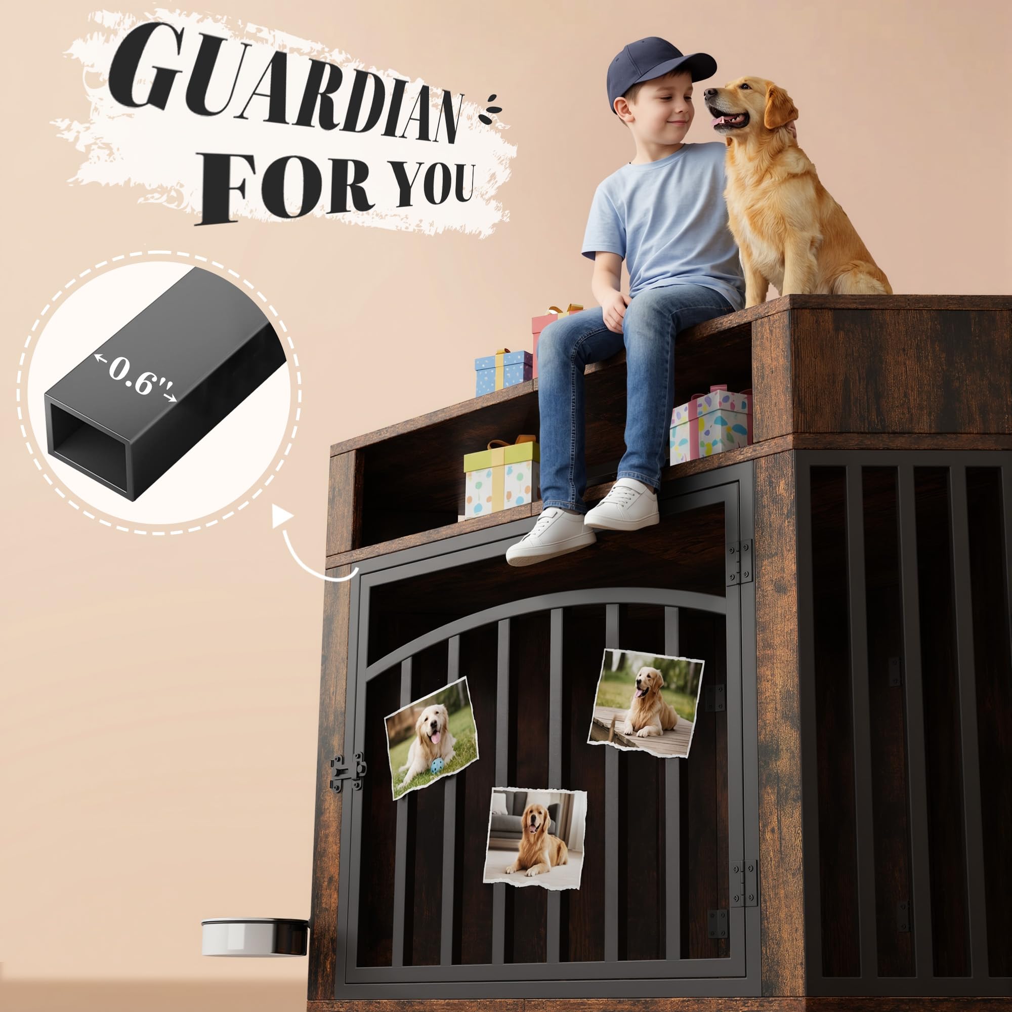 YITAHOME built-in outlets and USB ports for convenient device charging
