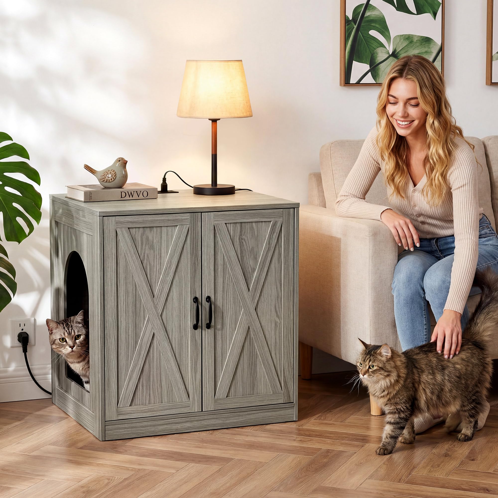 YITAHOME wash grey finish blends with home décor.