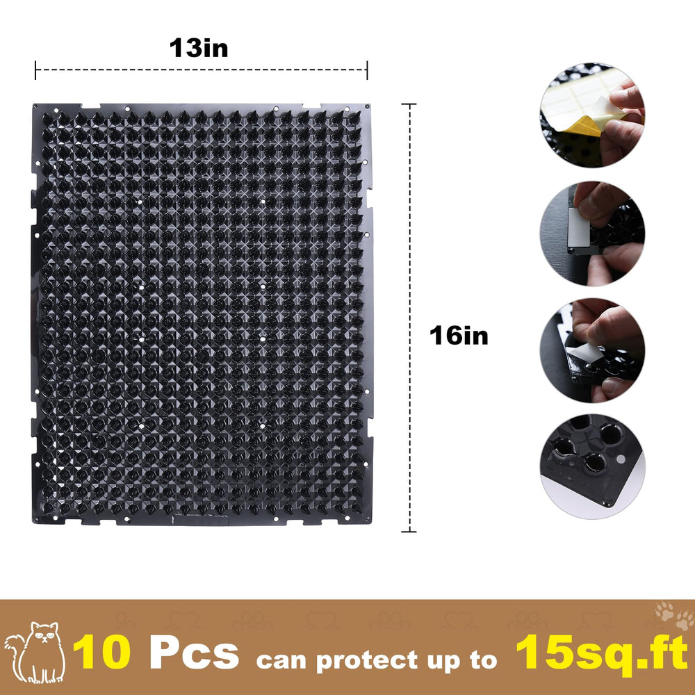 YITESHI scat mat installed around a sofa blocks cat access softly.