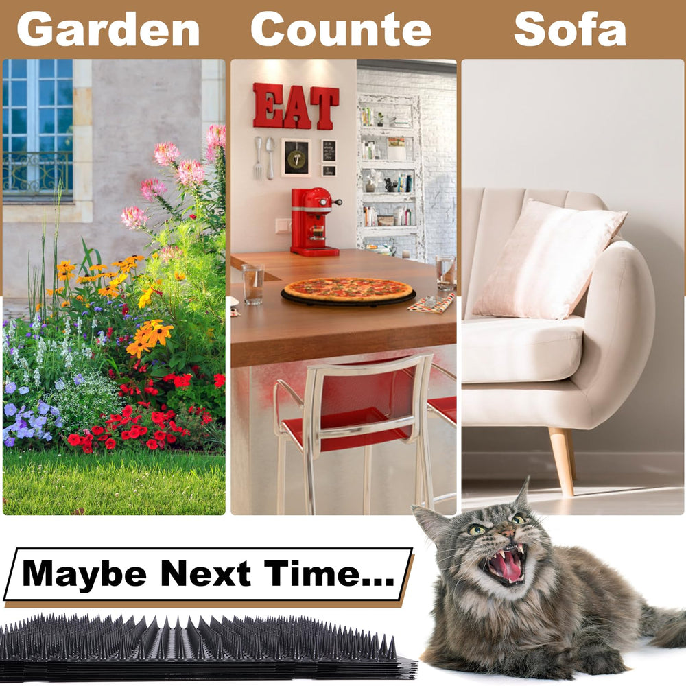 YITESHI scat mat protects a Christmas tree area from cats.
