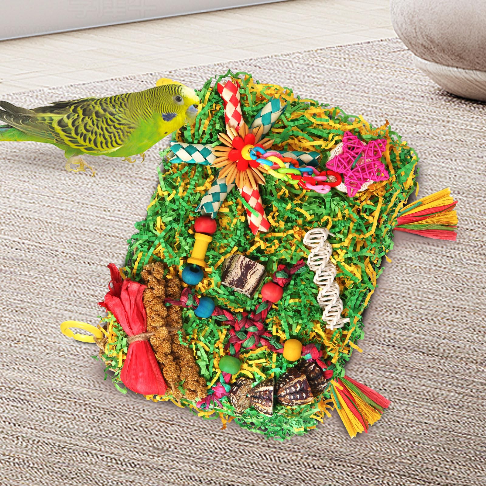 YIXUND durable parrot toy set for medium and large parrots engagement