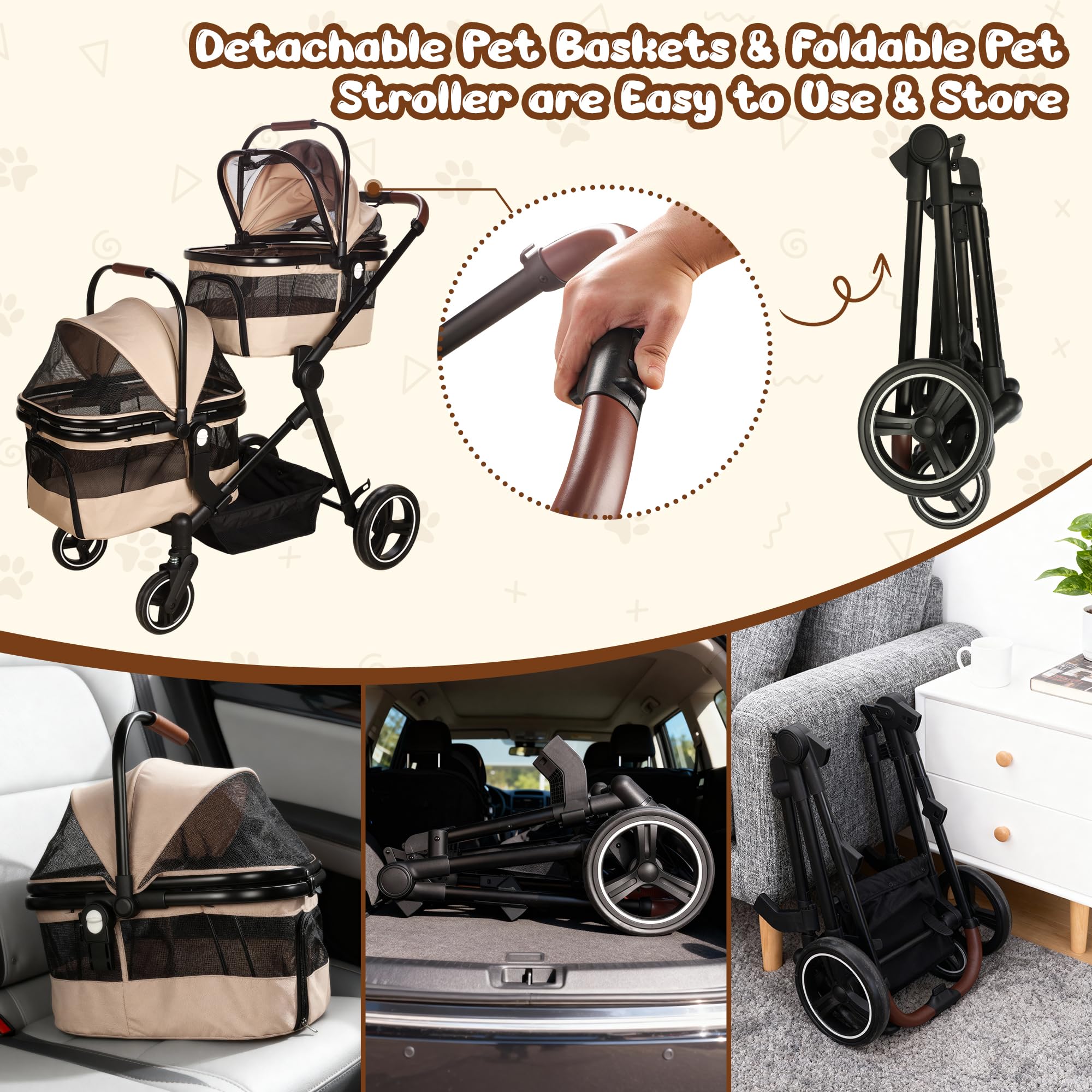 YIYUNBEBE large storage basket keeps essentials within reach