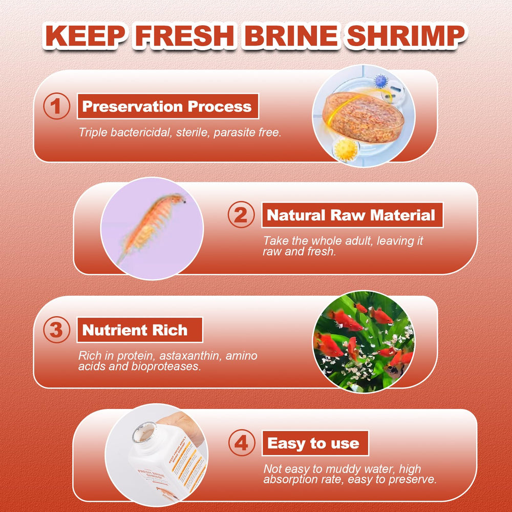 Yizeril brine shrimp color enhancement boosts fish hues.