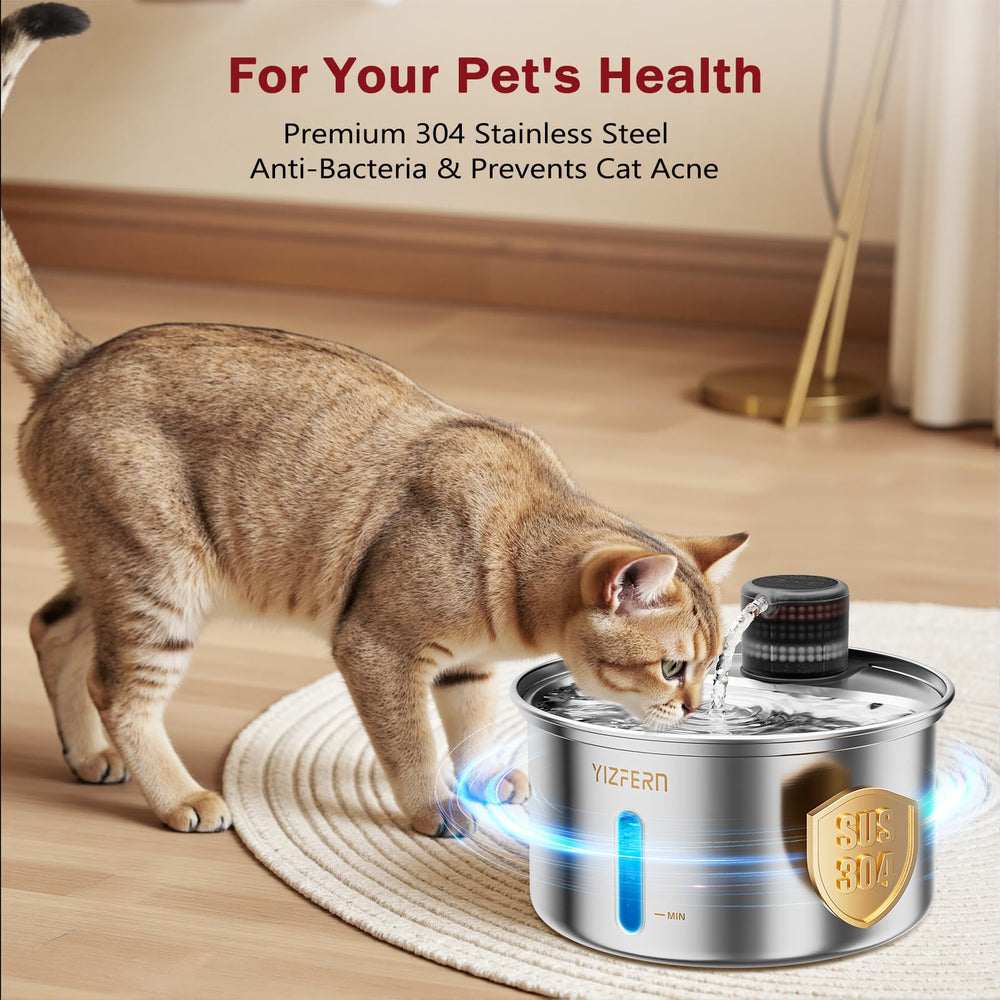 YIZFERN 3.2L capacity detail shows large water supply for multiple pets