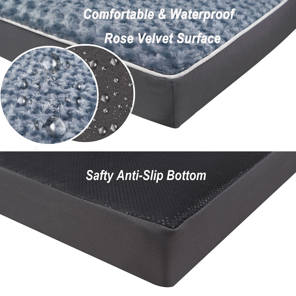YIZHUOPET large dog bed mat inside a crate for travel and home use