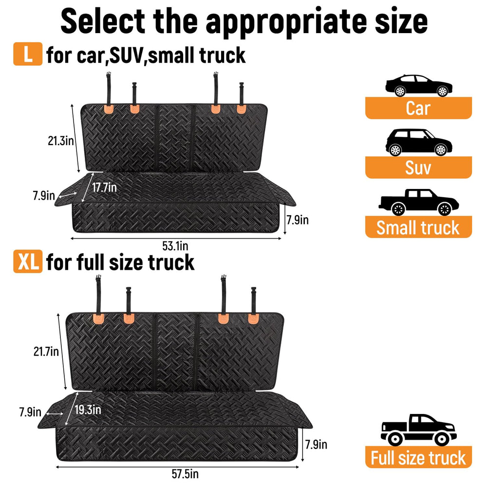 YJGF dog seat cover simple installation fits most vehicles