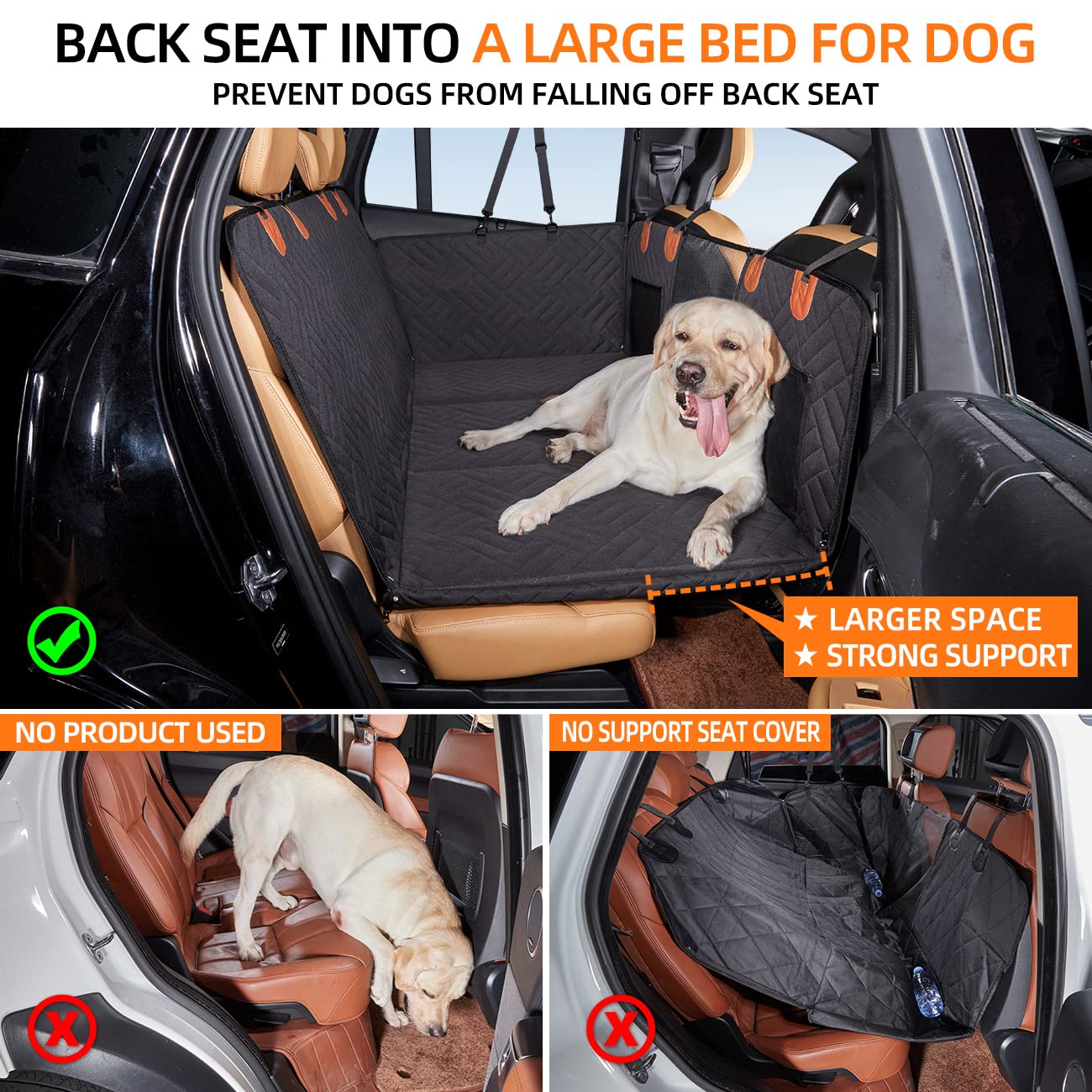 YJGF dog seat cover protects upholstery while keeping pets comfortable.