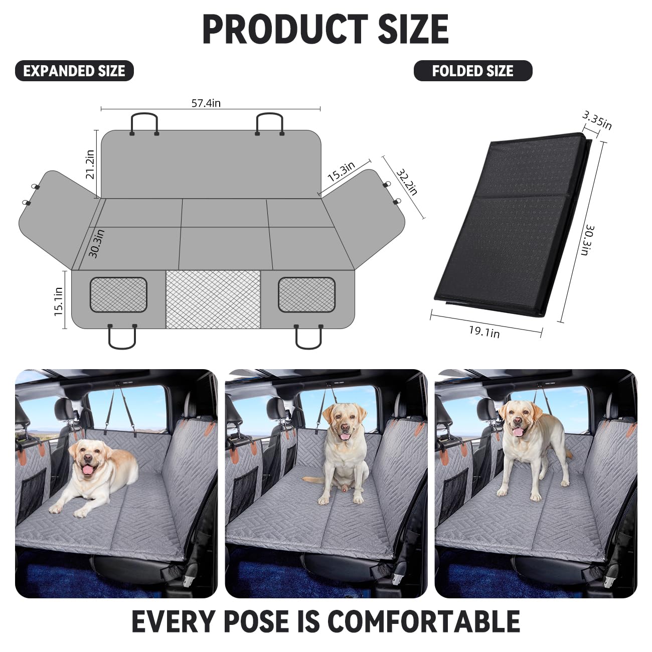 YJGF easy-install dog seat cover for quick setup in minutes.