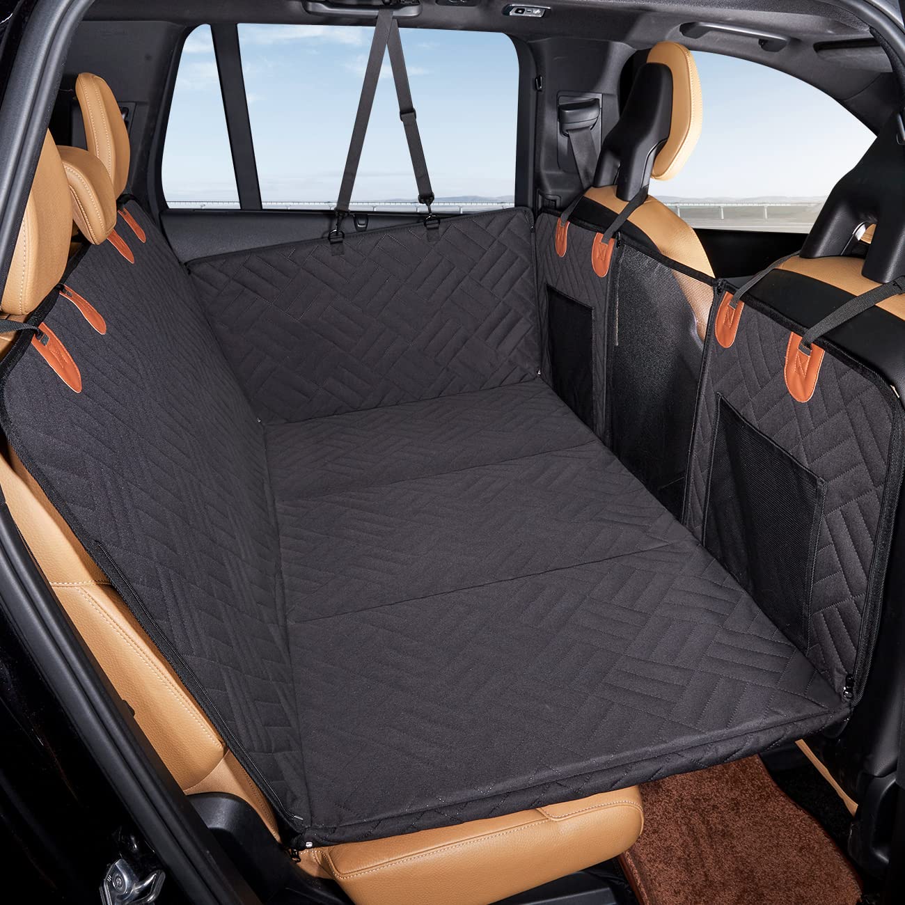 YJGF inflatable back-seat bed adds extra travel comfort.