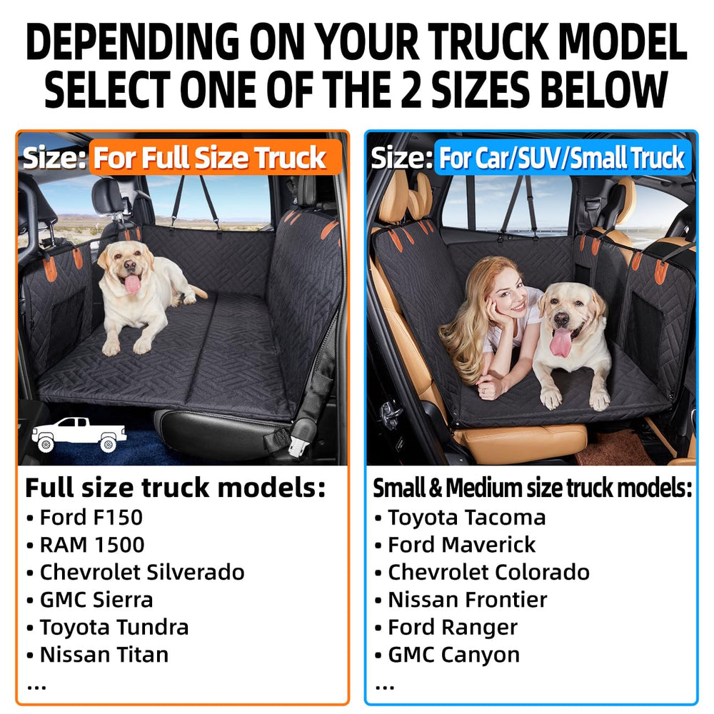 YJGF truck seat cover back seat hammock keeps pets secure during drives.