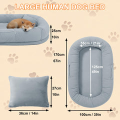 YJPCKH human dog bed showcasing soft faux fur cover for luxurious warmth