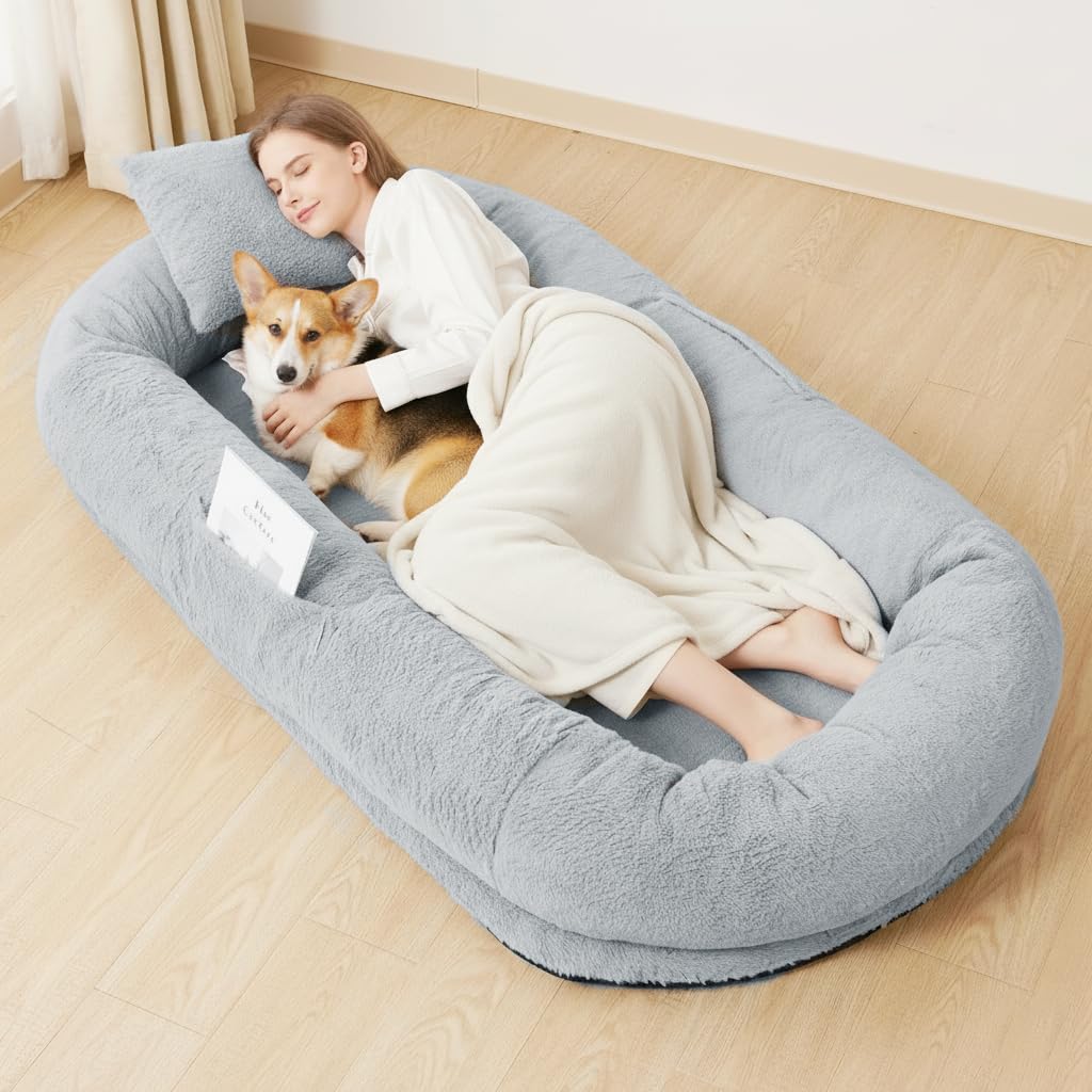 YJPCKH giant human dog bed with cozy giant-size nook for shared relaxation