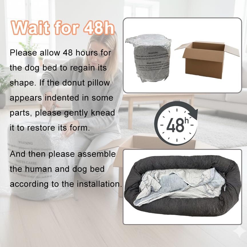 YJPCKH giant bed featuring non-slip base on floor surface