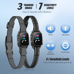 YJWFHPU collar offers seven sensitivity levels to tailor training to your dog.