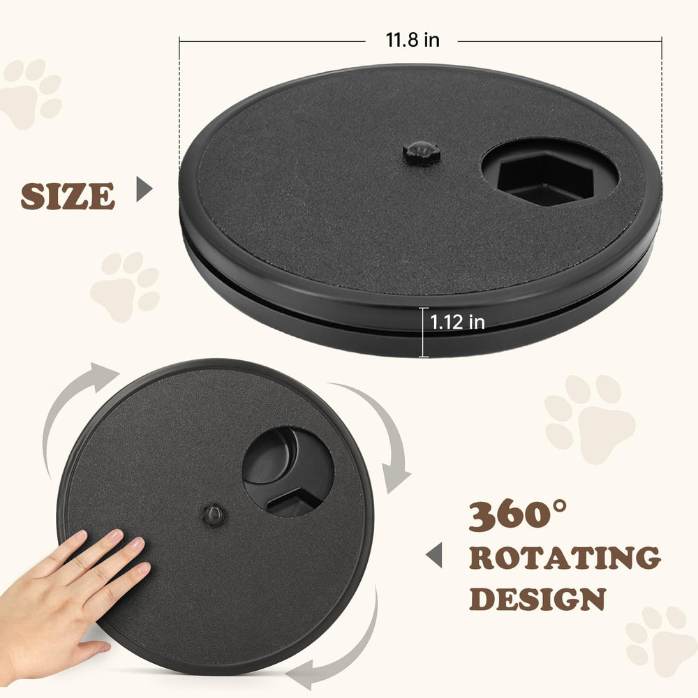 Ykall dog-nail-scratch-board-360-swivel enables interactive grooming.
