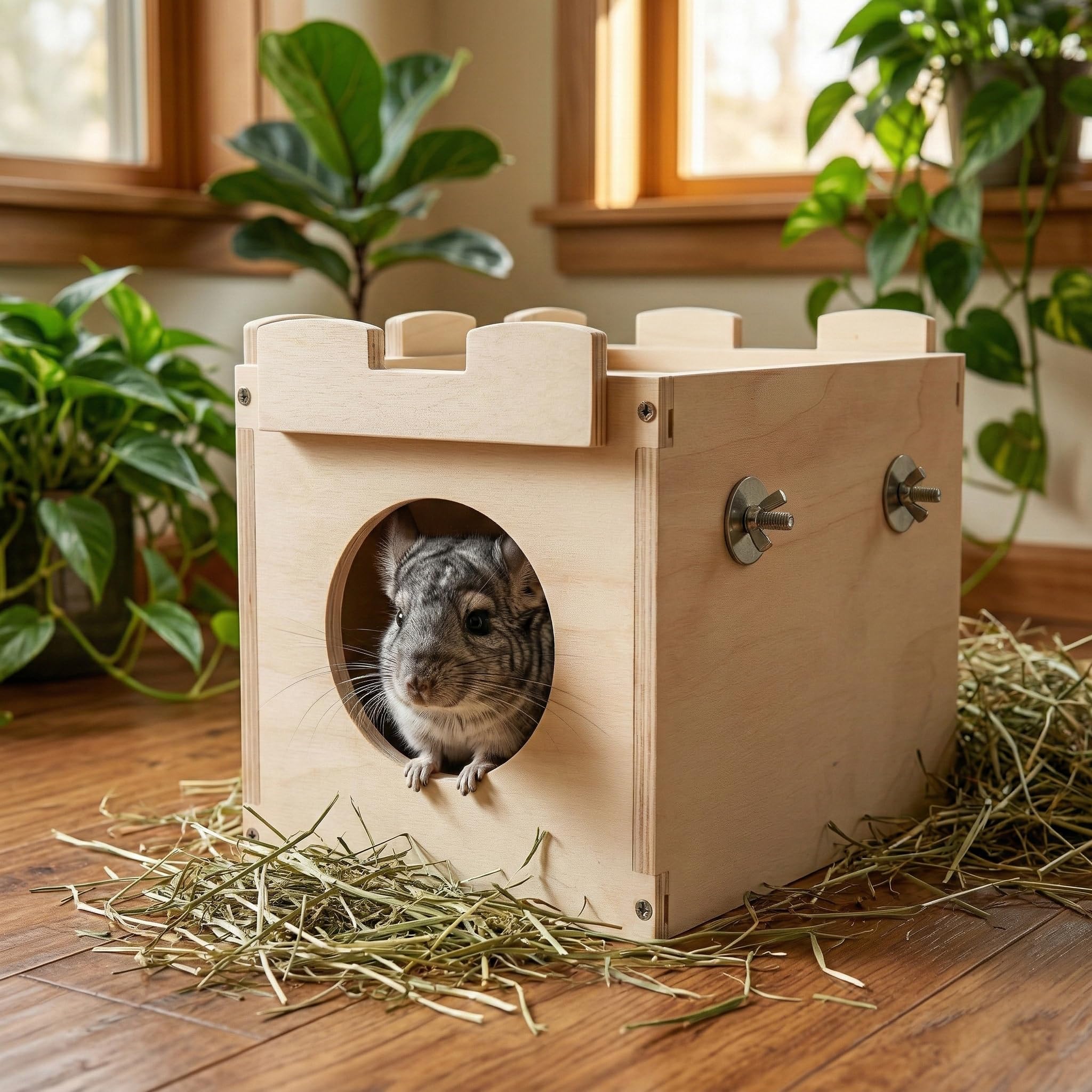 YKD Castle Chinchilla House interior nesting space for rest