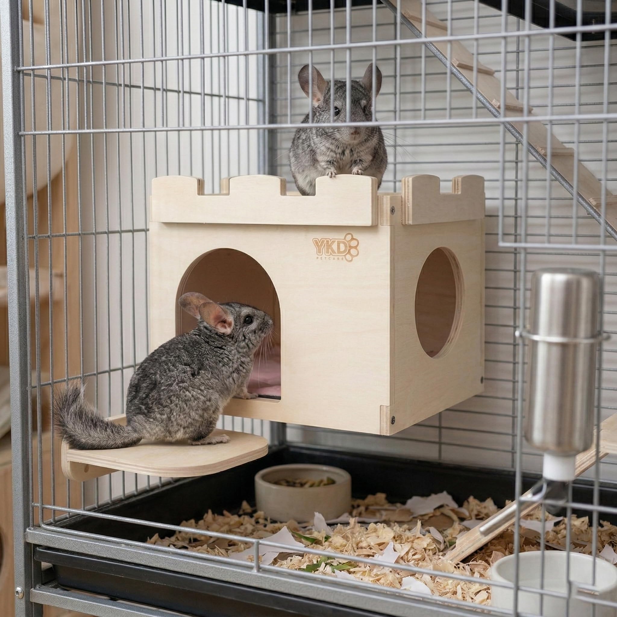 YKD Castle Chinchilla House roof-space for play and exploration