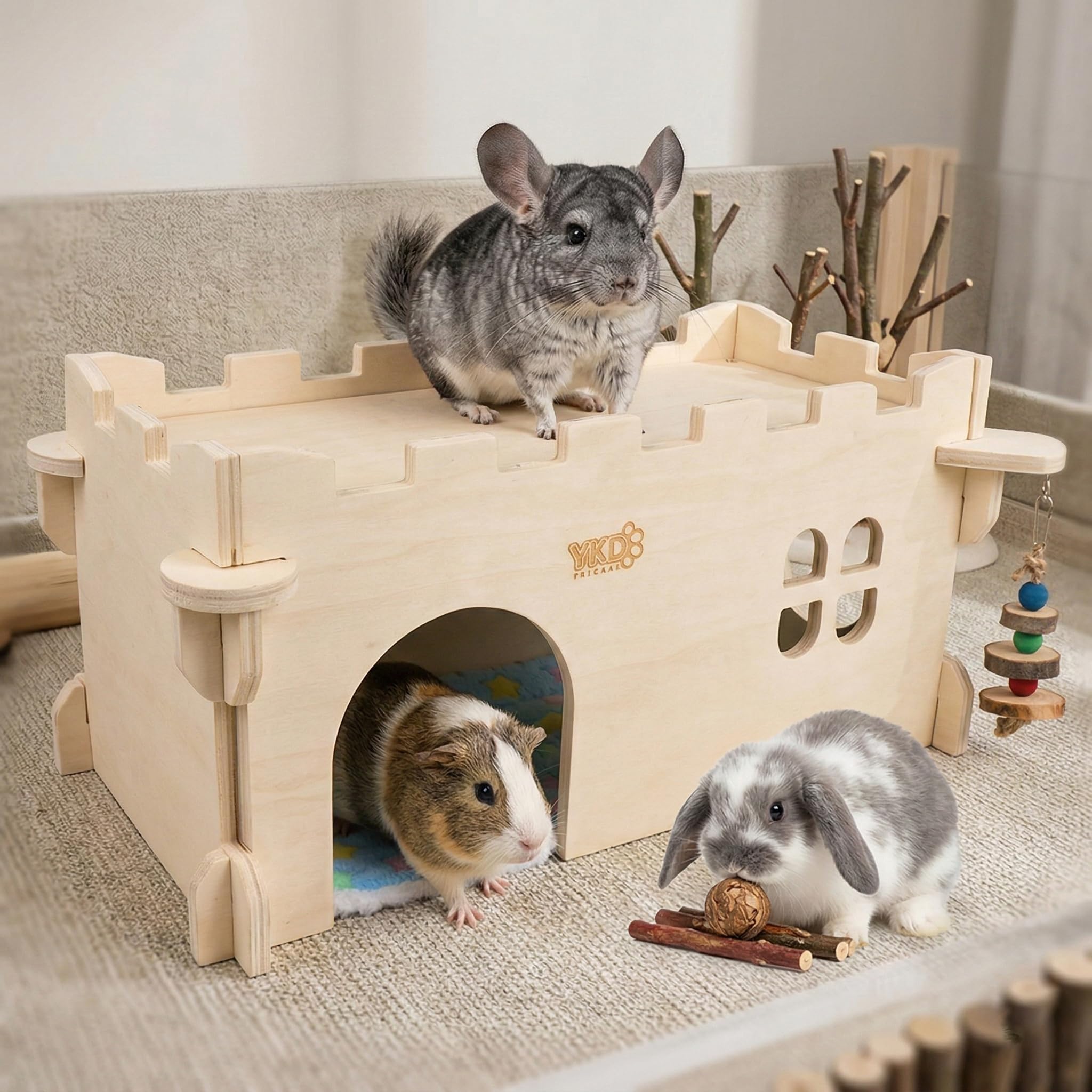 YKD Castle Chinchilla House airy interior supports comfort and movement