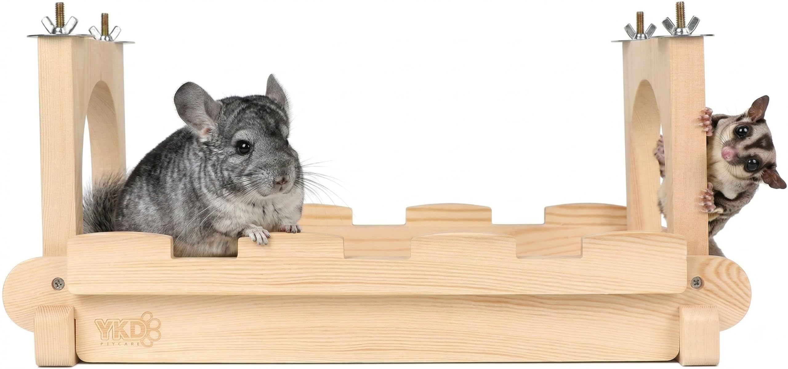 YKD chinchilla wood suspension bridge in cage, sturdy and safe for climbing