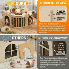 YKD Hay feeder integrated for convenient hay access during playtime