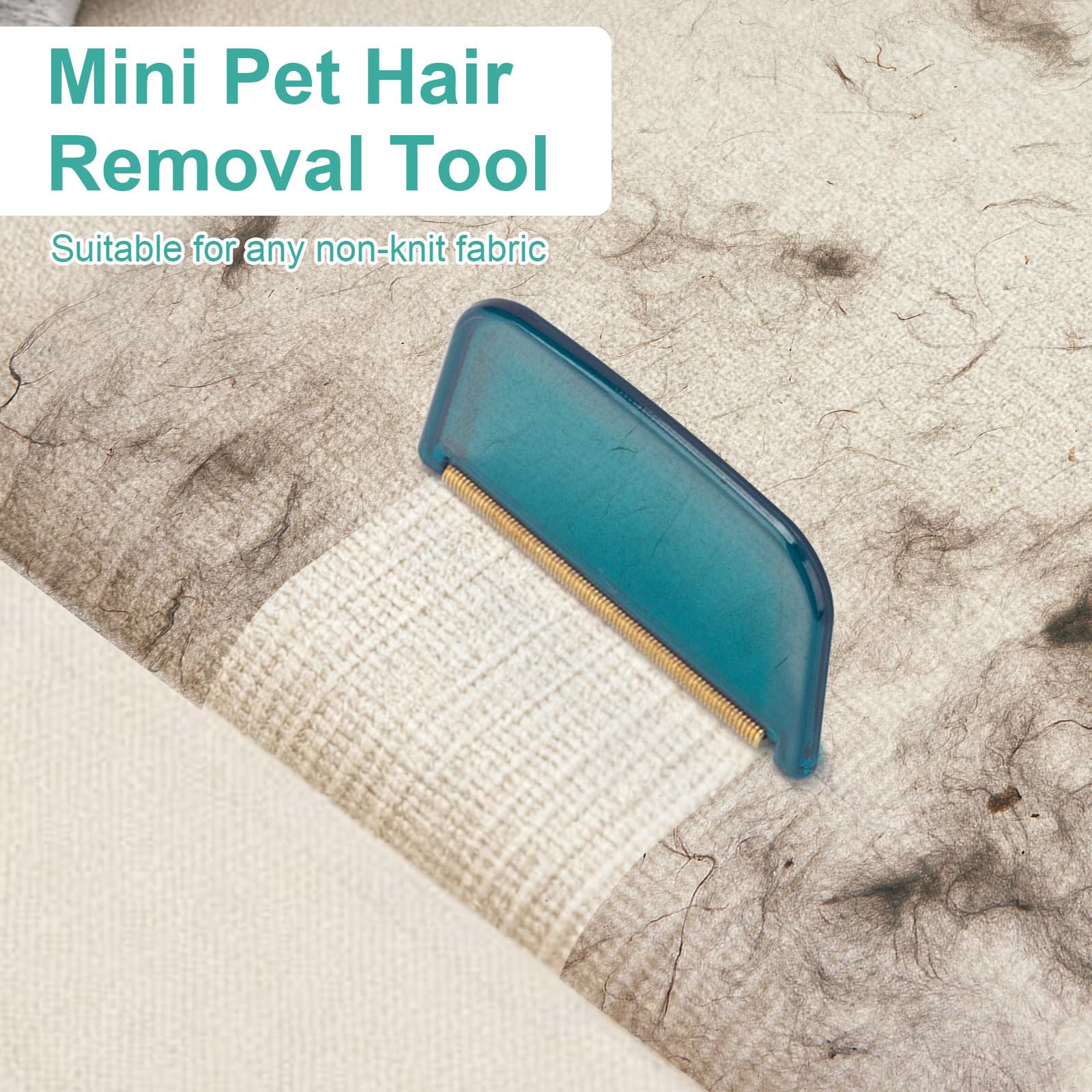 Ylebs multi scene hair removal broom used on sofa, stairs, and car mats