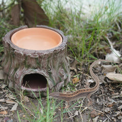 YLSMILE reptile hideout size 6x6x3-55 inches fits small terrarium spaces