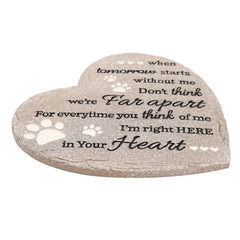 Youdear Memorials dog memorial stone with garden display option and keyhole back