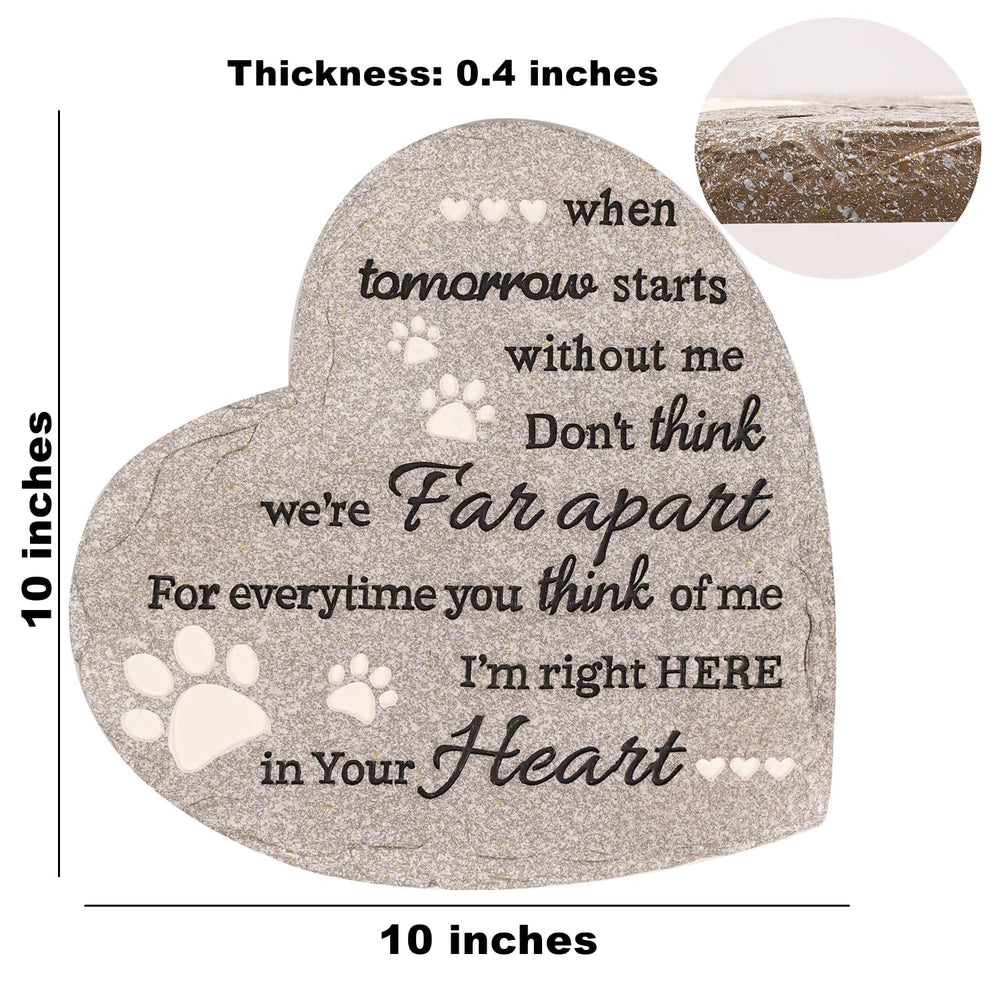 Youdear Memorials cat heart memorial stone for indoor remembrance