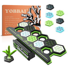 Yobbai magnetic coral frag rack mounted on glass for secure reef mounting.