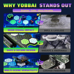 Yobbai multi-use rack serves as a turtle basking platform and coral display.