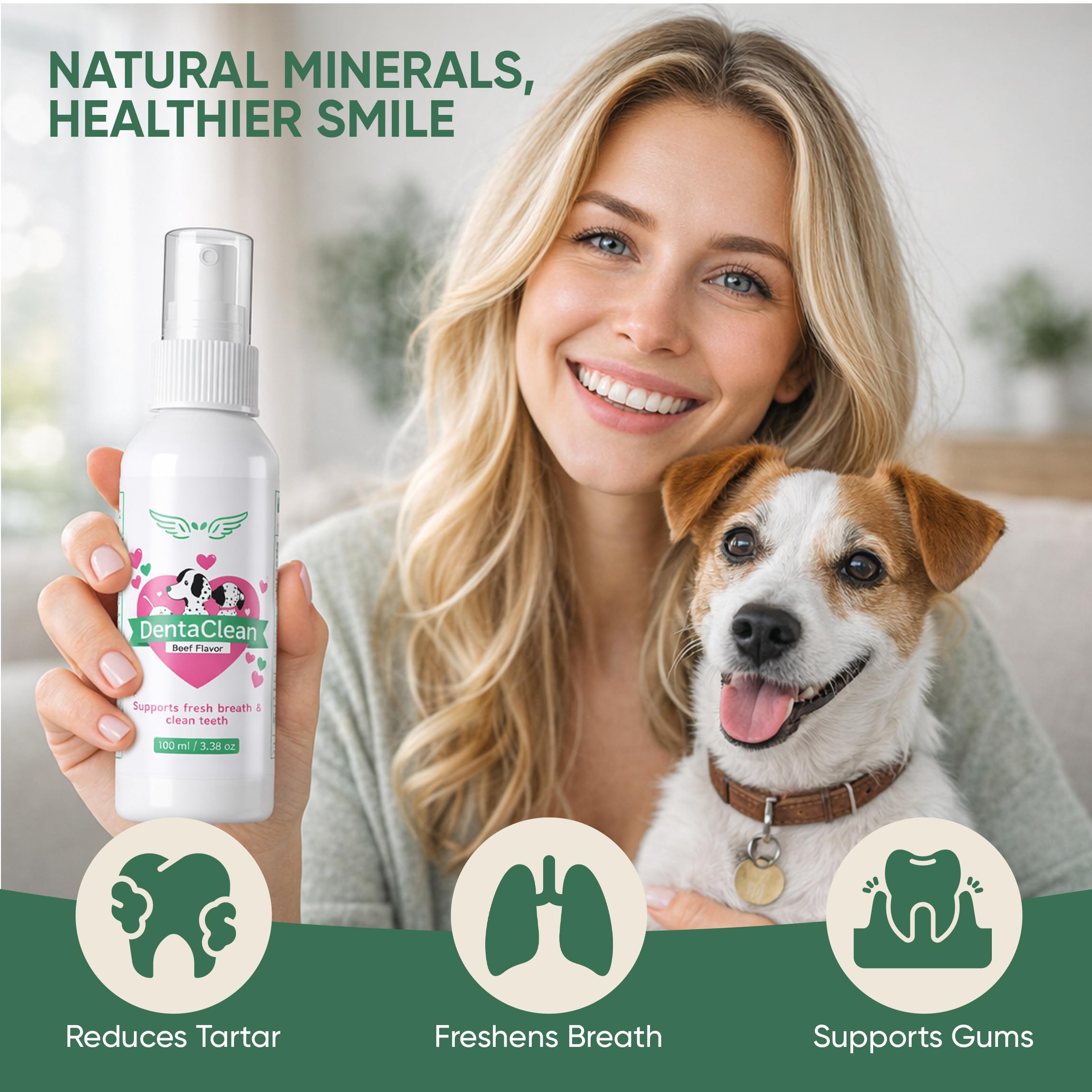 Milolabco spray on teeth and gums for easy daily use and fresh breath.