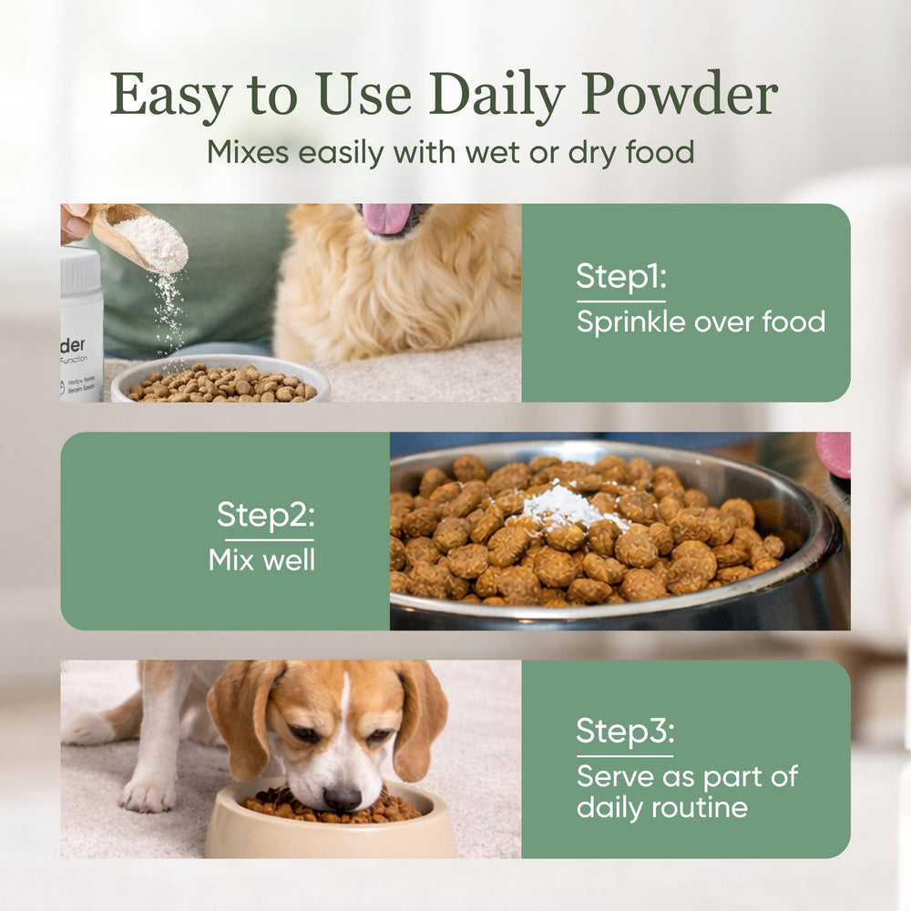 YOCMIPS Pawvita taurine powder is easy to use daily.